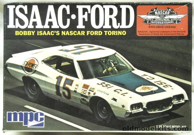 MPC 1/25 Isaac Ford NASCAR Ford Torino - Bobby Issac and Bud Moore, 1-1710 plastic model kit